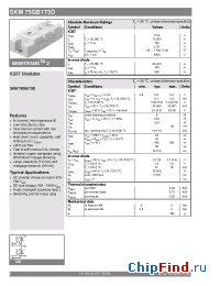 Datasheet SKM75GB173D manufacturer Semikron